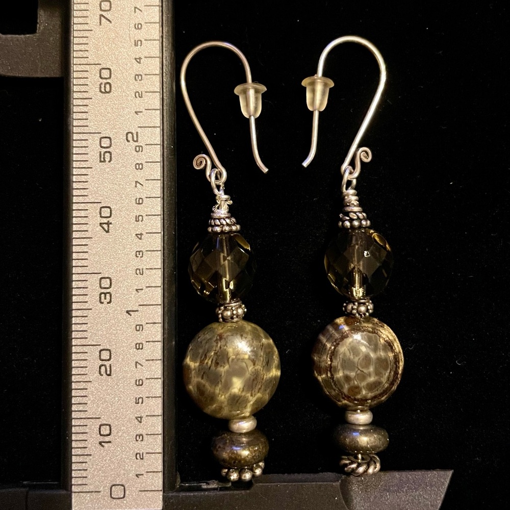 Mexican Orbicular Jasper Earrings - image 5